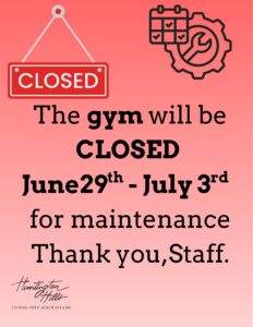 Gym closure